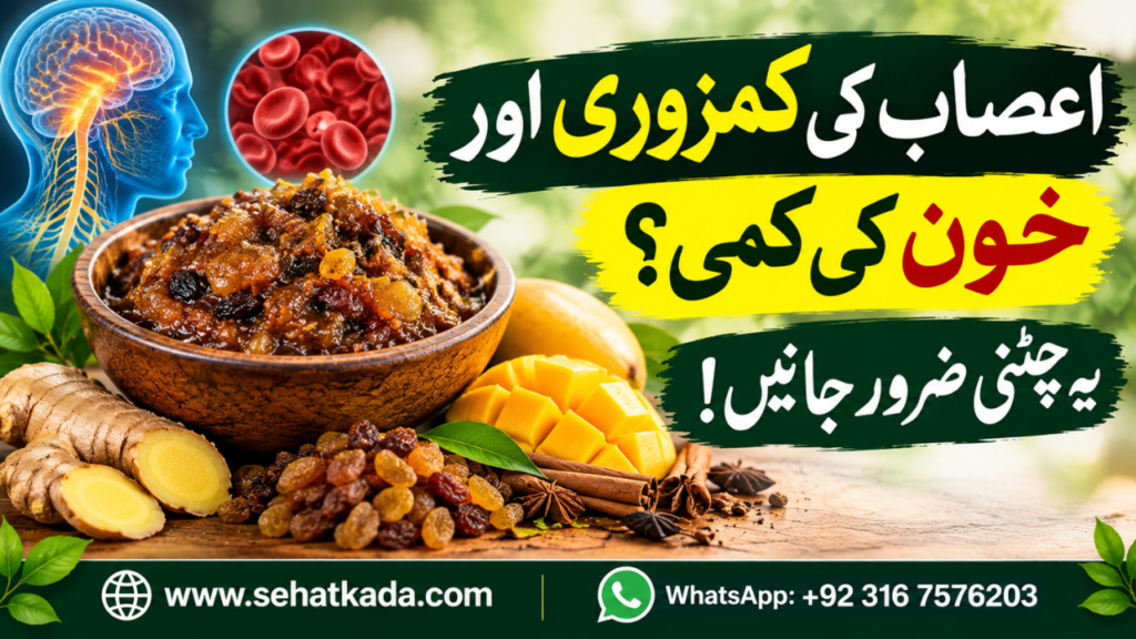 چٹنی مقوی اعصاب و مولد خون — Asabi Kamzori اور Khoon Ki Kami کے لیے غذائی ترکیب